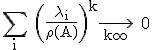 3$\rm \Bigsum_{i} \(\frac{\lambda_{i}}{\rho(A)}\)^{k}\longrightarrow_{k\infty} 0